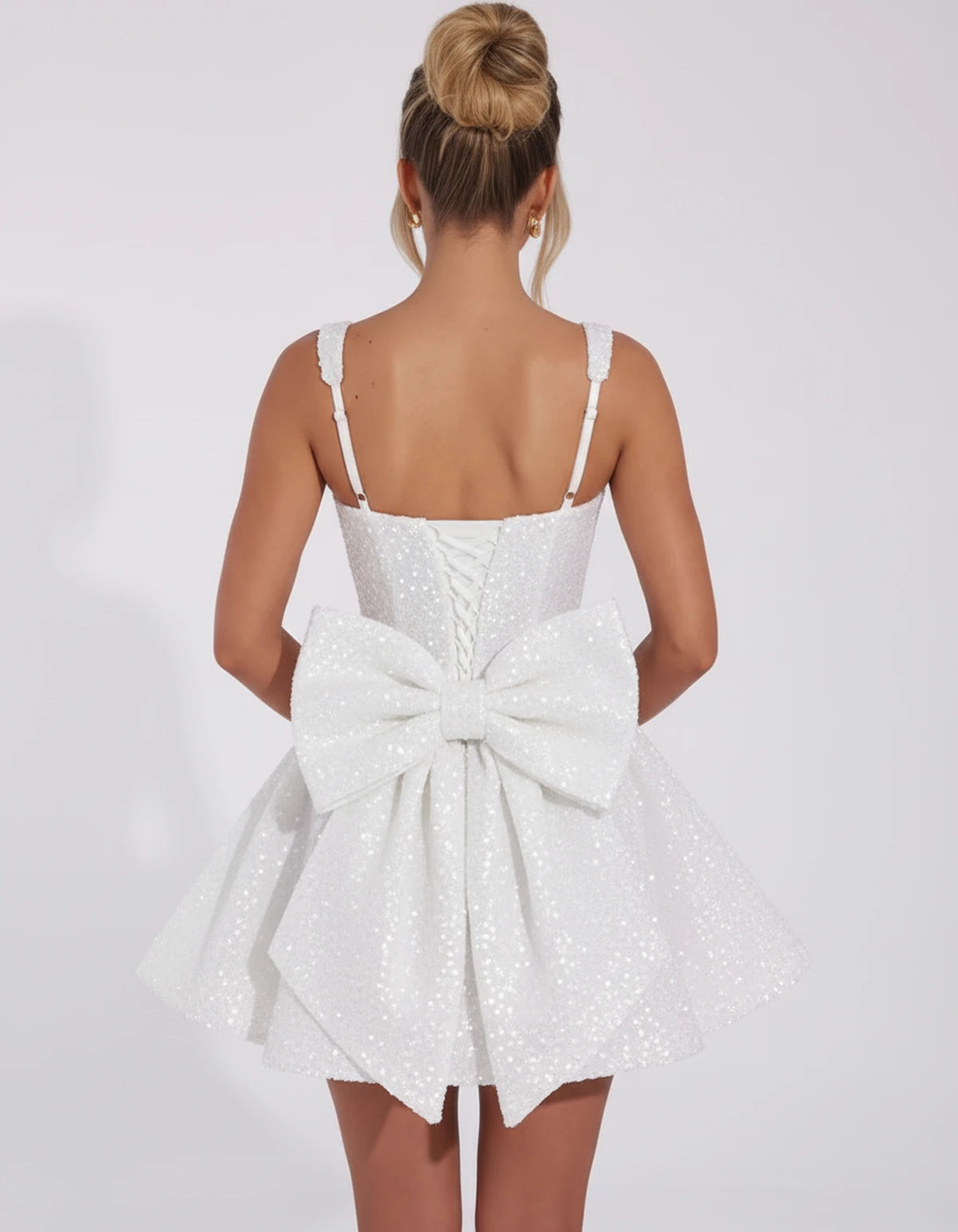Katerine Mini Dresses — White | SKU: RB-81b11d-white-2,RB-81b11d-white-4,RB-81b11d-white-6,RB-81b11d-white-8,RB-81b11d-white-10,RB-81b11d-white-12,RB-81b11d-white-14,RB-81b11d-white-16,RB-81b11d-white-16W,RB-81b11d-white-18W,RB-81b11d-white-20W,RB-81b11d-white-22W