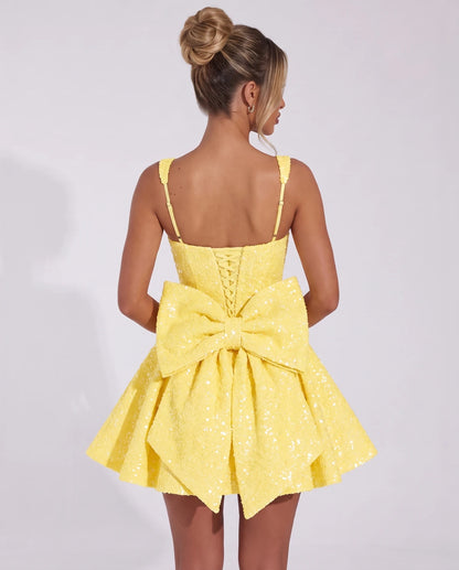 Katerine Mini Dresses — Yellow | SKU: RB-81b11d-yellow-2,RB-81b11d-yellow-4,RB-81b11d-yellow-6,RB-81b11d-yellow-8,RB-81b11d-yellow-10,RB-81b11d-yellow-12,RB-81b11d-yellow-14,RB-81b11d-yellow-16,RB-81b11d-yellow-16W,RB-81b11d-yellow-18W,RB-81b11d-yellow-20W,RB-81b11d-yellow-22W