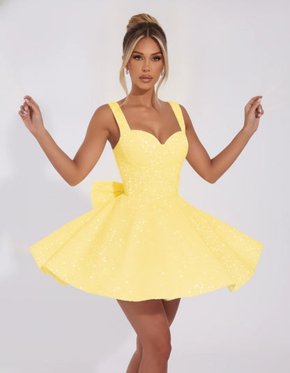 Katerine Mini Dresses — Yellow | SKU: RB-81b11d-yellow-2,RB-81b11d-yellow-4,RB-81b11d-yellow-6,RB-81b11d-yellow-8,RB-81b11d-yellow-10,RB-81b11d-yellow-12,RB-81b11d-yellow-14,RB-81b11d-yellow-16,RB-81b11d-yellow-16W,RB-81b11d-yellow-18W,RB-81b11d-yellow-20W,RB-81b11d-yellow-22W