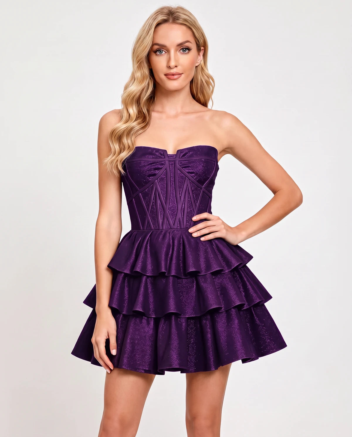 Kerensa Mini Dress — Purple