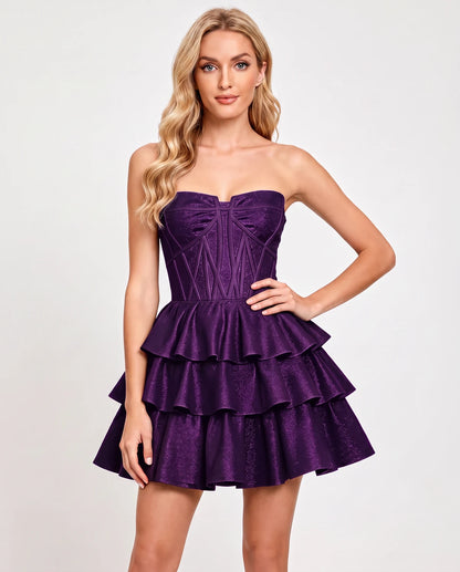 Kerensa Mini Dress — Purple