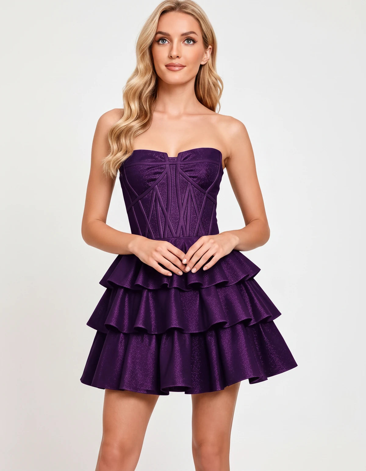 Kerensa Mini Dress — Purple | SKU: RB-5fea62-purple-2,RB-5fea62-purple-4,RB-5fea62-purple-6,RB-5fea62-purple-8,RB-5fea62-purple-10,RB-5fea62-purple-12,RB-5fea62-purple-14,RB-5fea62-purple-14W,RB-5fea62-purple-16,RB-5fea62-purple-16W,RB-5fea62-purple-18W,RB-5fea62-purple-20W