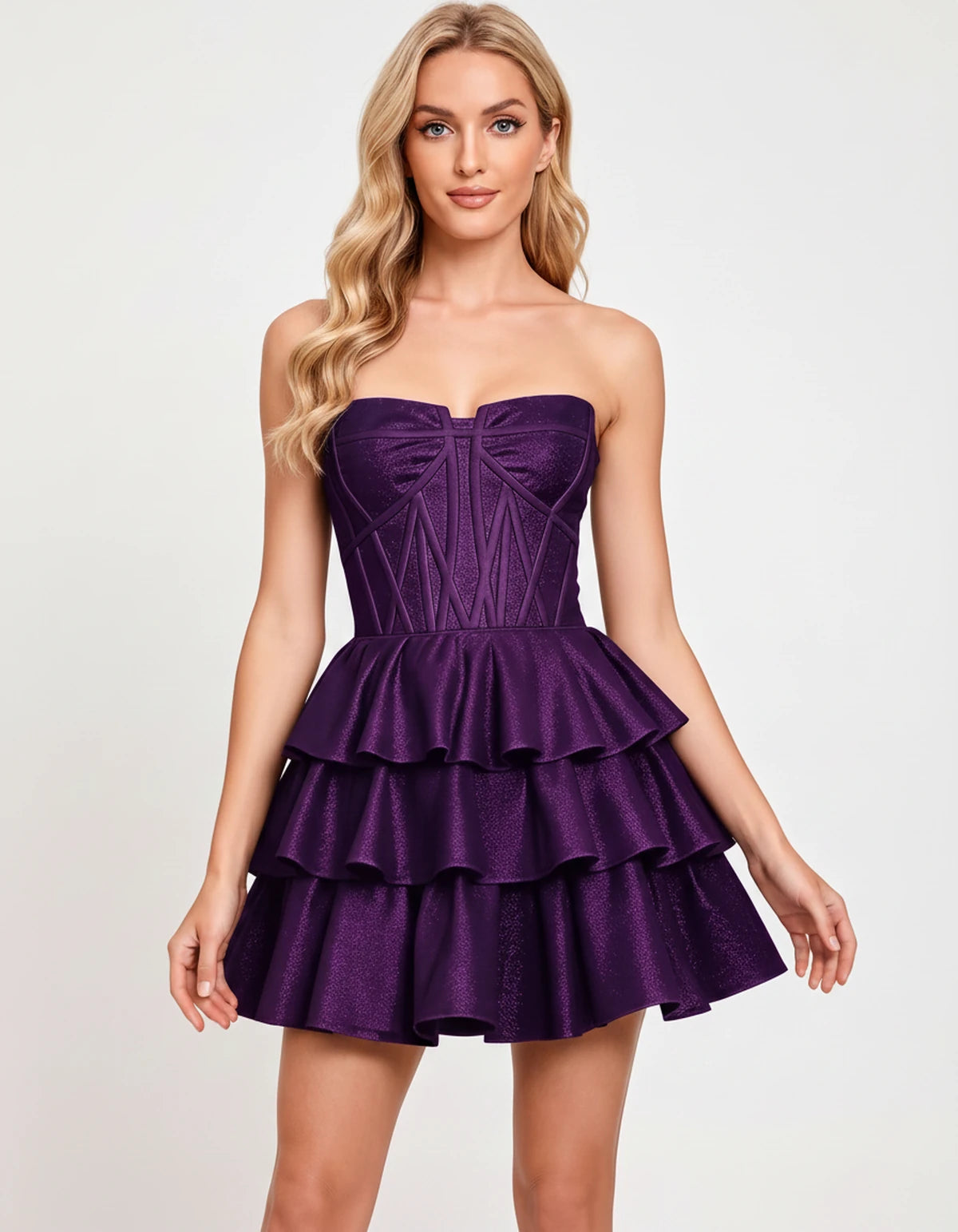 Kerensa Mini Dress — Purple | SKU: RB-5fea62-purple-2,RB-5fea62-purple-4,RB-5fea62-purple-6,RB-5fea62-purple-8,RB-5fea62-purple-10,RB-5fea62-purple-12,RB-5fea62-purple-14,RB-5fea62-purple-14W,RB-5fea62-purple-16,RB-5fea62-purple-16W,RB-5fea62-purple-18W,RB-5fea62-purple-20W