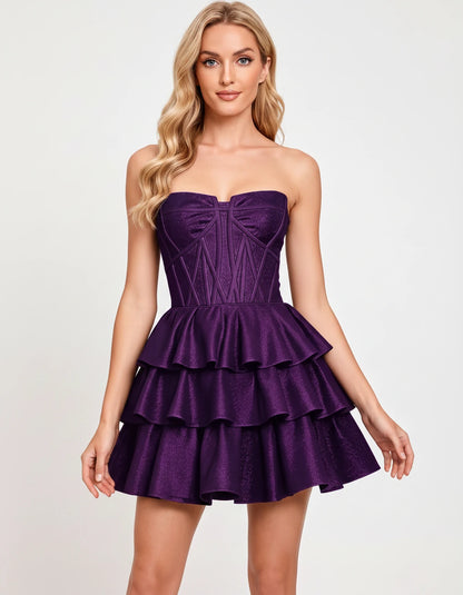 Kerensa Mini Dress — Purple | SKU: RB-5fea62-purple-2,RB-5fea62-purple-4,RB-5fea62-purple-6,RB-5fea62-purple-8,RB-5fea62-purple-10,RB-5fea62-purple-12,RB-5fea62-purple-14,RB-5fea62-purple-14W,RB-5fea62-purple-16,RB-5fea62-purple-16W,RB-5fea62-purple-18W,RB-5fea62-purple-20W