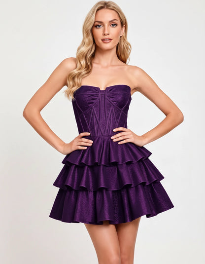 Kerensa Mini Dress — Purple | SKU: RB-5fea62-purple-2,RB-5fea62-purple-4,RB-5fea62-purple-6,RB-5fea62-purple-8,RB-5fea62-purple-10,RB-5fea62-purple-12,RB-5fea62-purple-14,RB-5fea62-purple-14W,RB-5fea62-purple-16,RB-5fea62-purple-16W,RB-5fea62-purple-18W,RB-5fea62-purple-20W