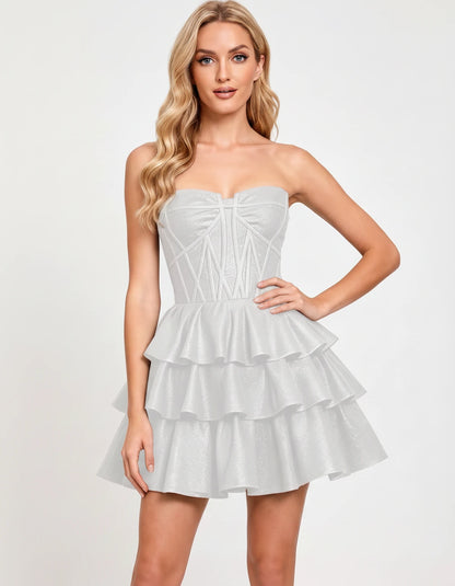 Kerensa Mini Dress — White | SKU: RB-5fea62-white-2,RB-5fea62-white-4,RB-5fea62-white-6,RB-5fea62-white-8,RB-5fea62-white-10,RB-5fea62-white-12,RB-5fea62-white-14,RB-5fea62-white-14W,RB-5fea62-white-16,RB-5fea62-white-16W,RB-5fea62-white-18W,RB-5fea62-white-20W