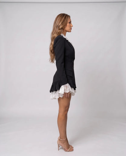 Kestrelle Mini Dresses — Black | SKU: RB-378e4e-black-XS,RB-378e4e-black-S,RB-378e4e-black-M,RB-378e4e-black-L,RB-378e4e-black-XL