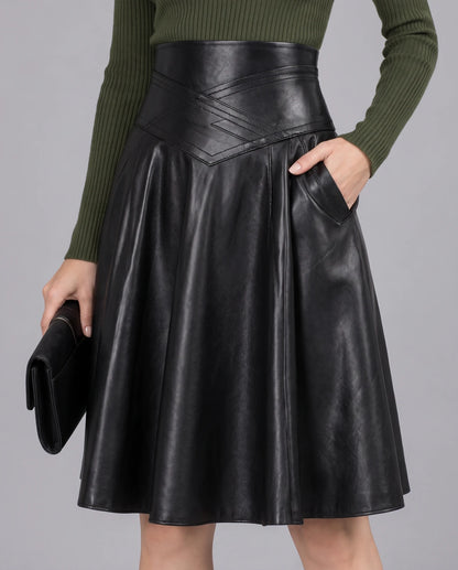 Korinna Midi Skirt — Black