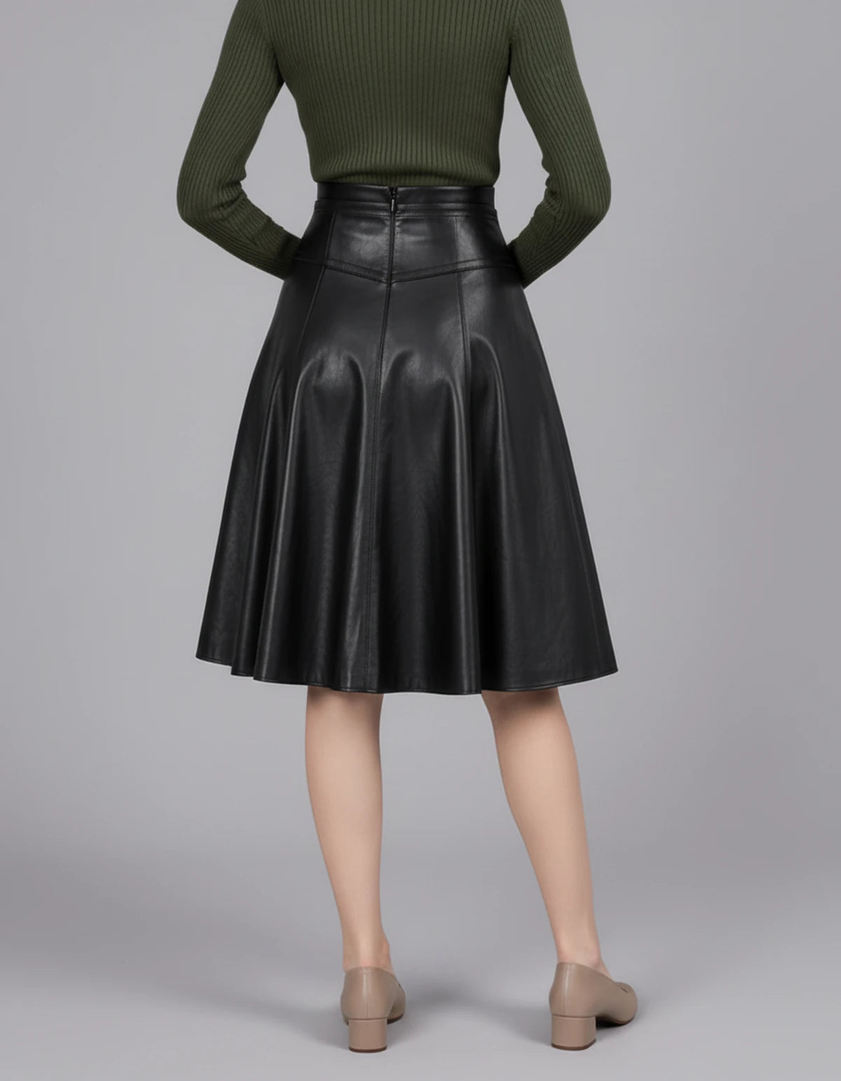 Korinna Midi Skirt — Black | SKU: RB-efd5f4-black-XS,RB-efd5f4-black-S,RB-efd5f4-black-M,RB-efd5f4-black-L,RB-efd5f4-black-XL,RB-efd5f4-black-2XL