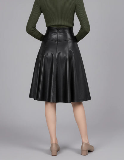 Korinna Midi Skirt — Black | SKU: RB-efd5f4-black-XS,RB-efd5f4-black-S,RB-efd5f4-black-M,RB-efd5f4-black-L,RB-efd5f4-black-XL,RB-efd5f4-black-2XL