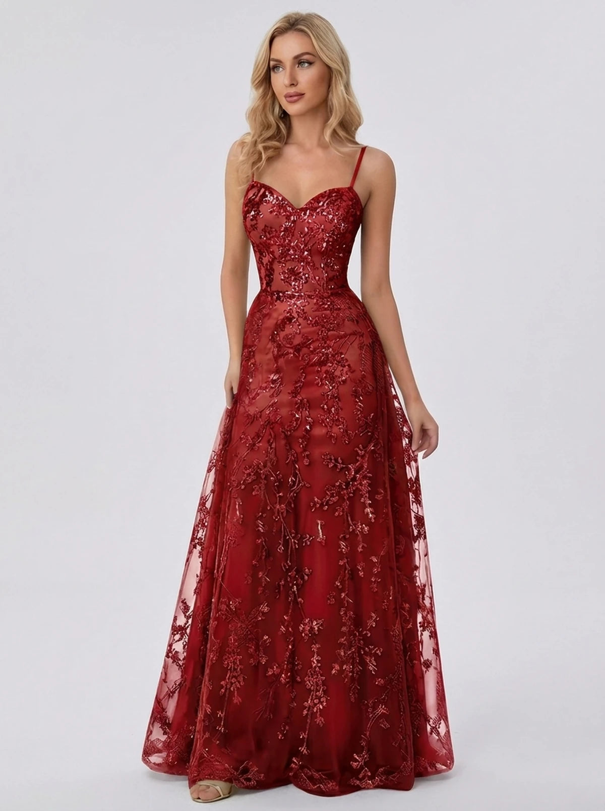Lalique Maxi Dresses — Red