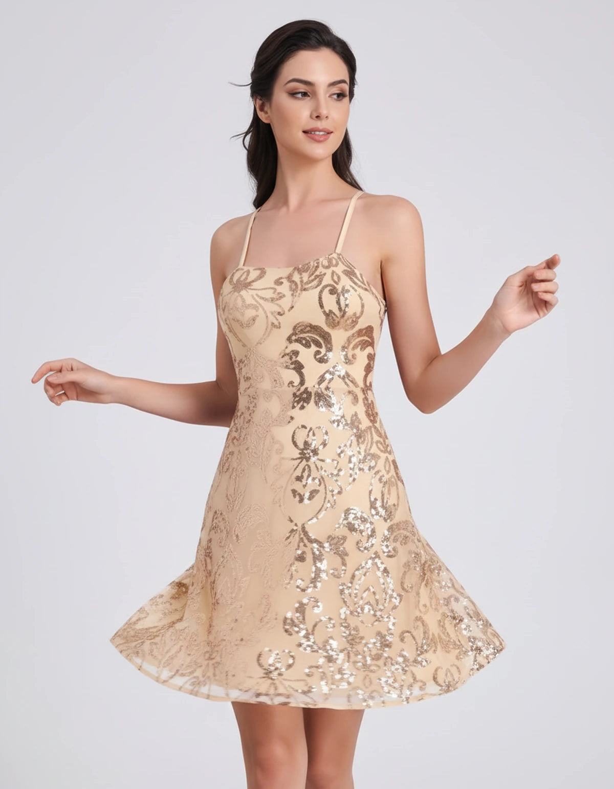 Lampedusa Mini Dresses — Gold | SKU: RB-bdd436-gold-2,RB-bdd436-gold-4,RB-bdd436-gold-6,RB-bdd436-gold-8,RB-bdd436-gold-10,RB-bdd436-gold-12,RB-bdd436-gold-14,RB-bdd436-gold-16,RB-bdd436-gold-16W,RB-bdd436-gold-18W,RB-bdd436-gold-20W,RB-bdd436-gold-22W