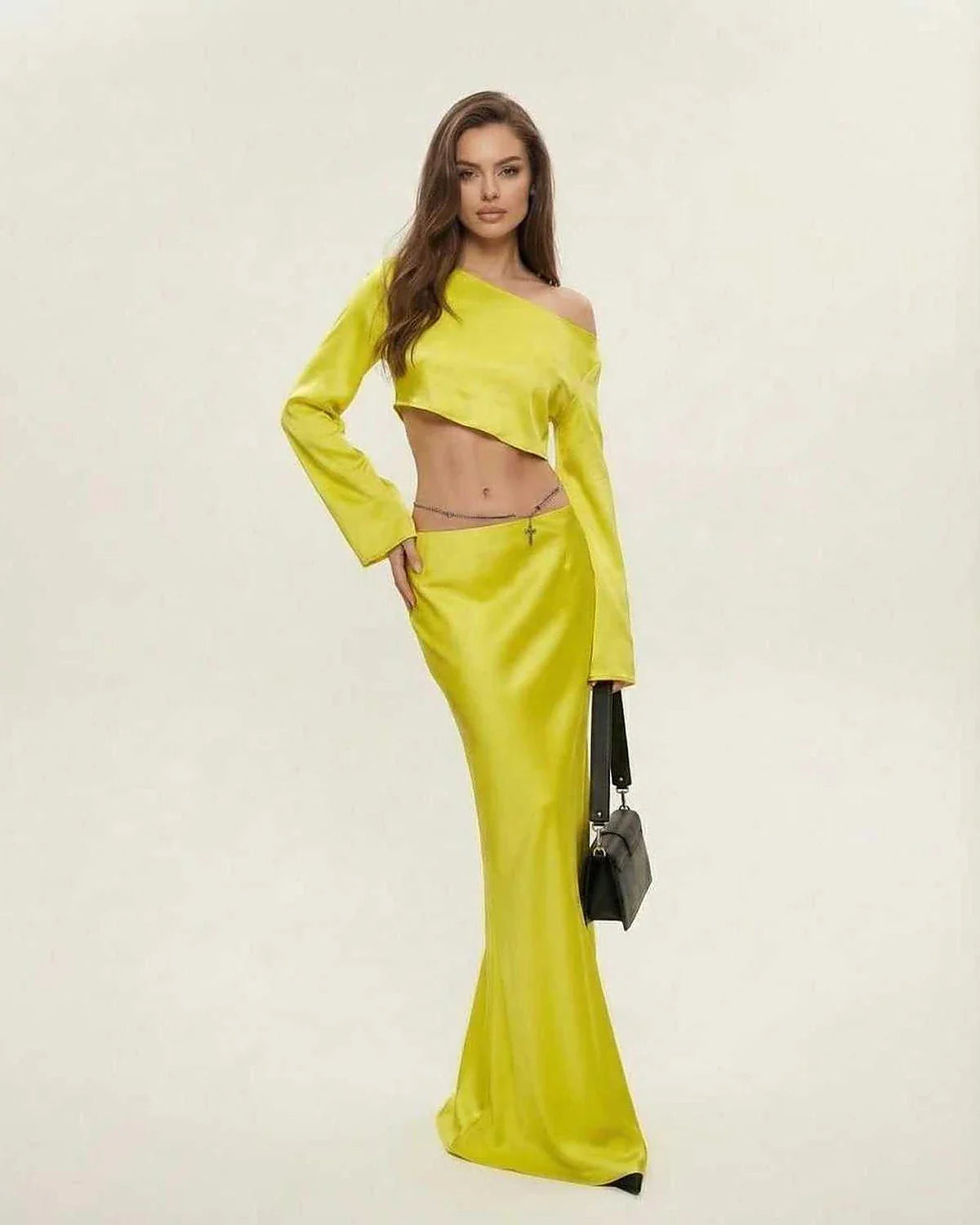 Yellow Bodycon Round Neck Sleeveless Midi Dress | Black-Tie Events & Celebrations, front view | Ramblion | SKU: VMD-482039175-yellow-L-2689,VMD-482039175-yellow-M-4989,VMD-482039175-yellow-S-4359,VMD-482039175-yellow-XL-3662,VMD-482039175-yellow-XS-5789