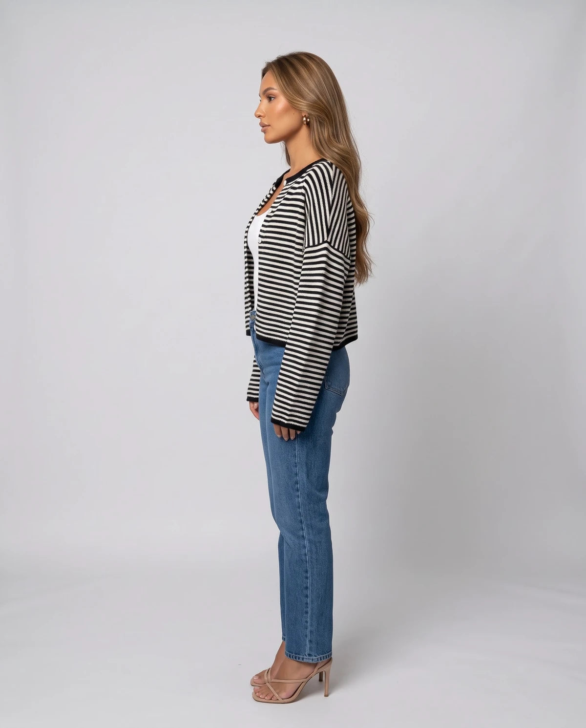 Larkelle Cardigans — Black And White | SKU: RB-3dfc75-blacka9f-XS,RB-3dfc75-blacka9f-S,RB-3dfc75-blacka9f-M,RB-3dfc75-blacka9f-L,RB-3dfc75-blacka9f-XL
