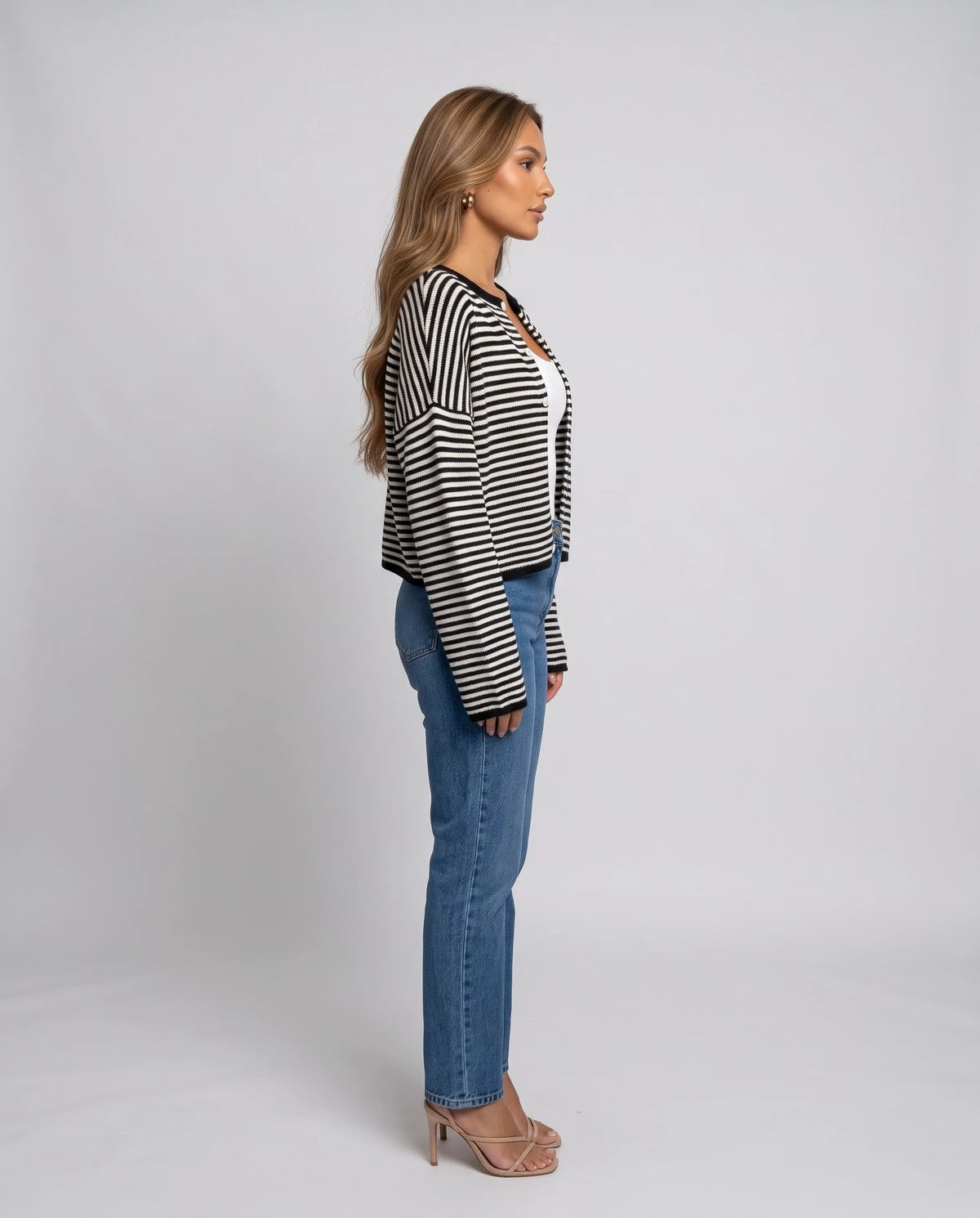 Larkelle Cardigans — Black And White | SKU: RB-3dfc75-blacka9f-XS,RB-3dfc75-blacka9f-S,RB-3dfc75-blacka9f-M,RB-3dfc75-blacka9f-L,RB-3dfc75-blacka9f-XL