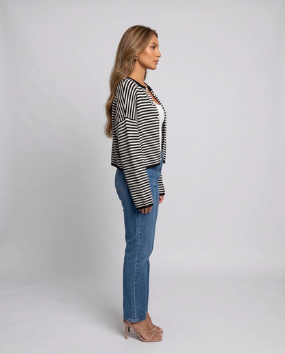 Larkelle Cardigans — Black And White | SKU: RB-3dfc75-blacka9f-XS,RB-3dfc75-blacka9f-S,RB-3dfc75-blacka9f-M,RB-3dfc75-blacka9f-L,RB-3dfc75-blacka9f-XL