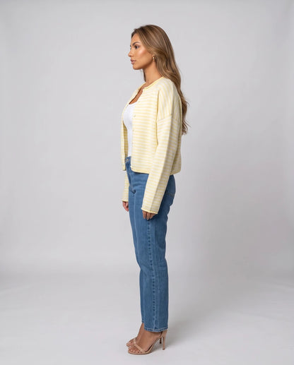 Larkelle Cardigans — Pale Yellow | SKU: RB-3dfc75-paleye71-XS,RB-3dfc75-paleye71-S,RB-3dfc75-paleye71-M,RB-3dfc75-paleye71-L,RB-3dfc75-paleye71-XL
