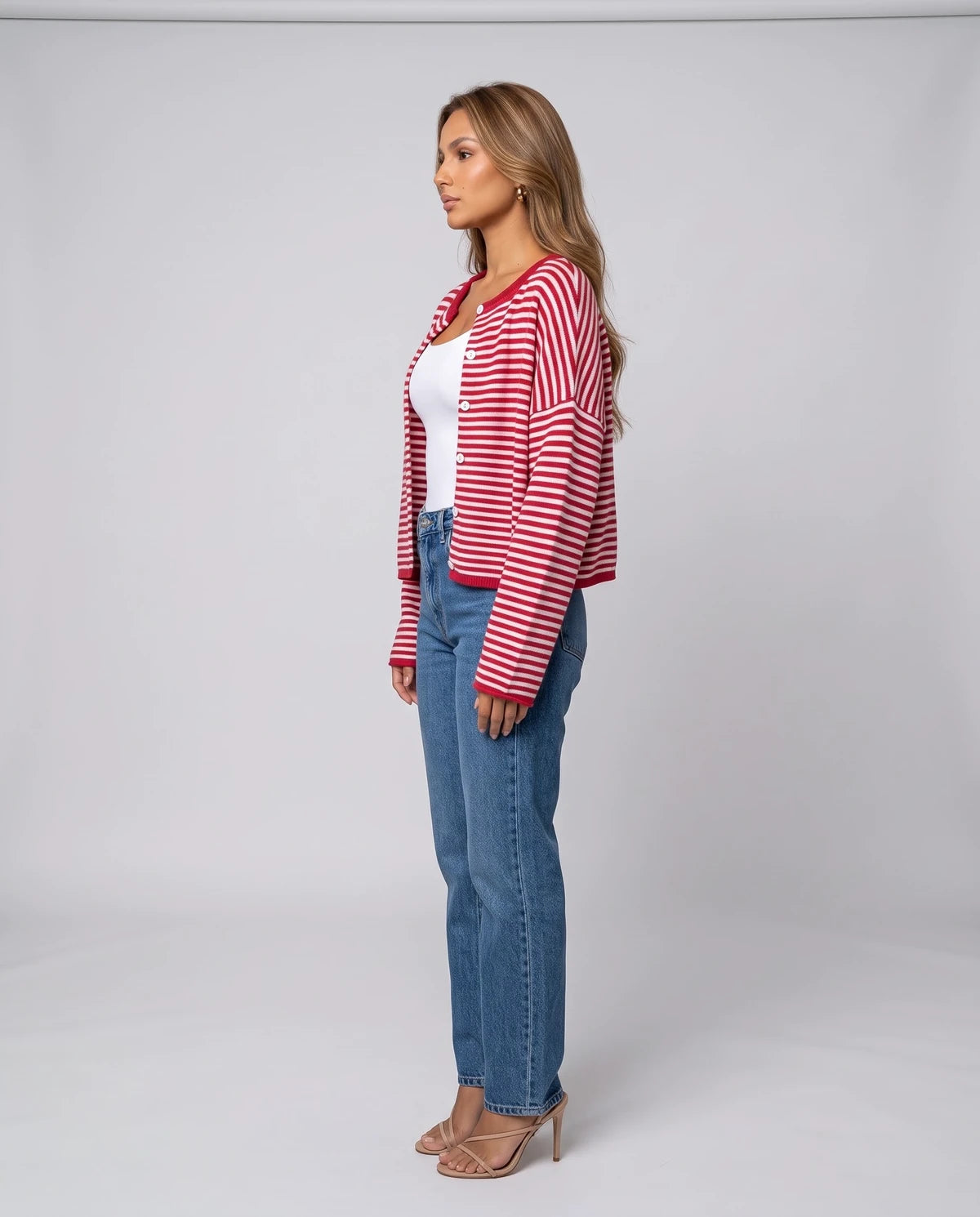 Larkelle Cardigans — Red | SKU: RB-3dfc75-red-XS,RB-3dfc75-red-S,RB-3dfc75-red-M,RB-3dfc75-red-L,RB-3dfc75-red-XL