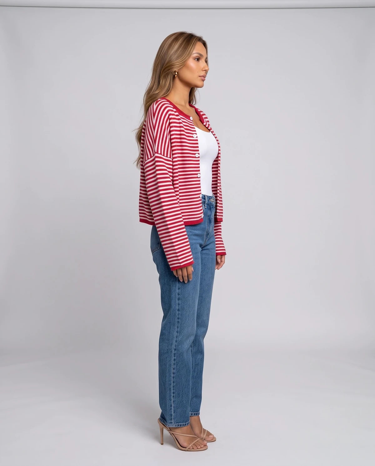 Larkelle Cardigans — Red | SKU: RB-3dfc75-red-XS,RB-3dfc75-red-S,RB-3dfc75-red-M,RB-3dfc75-red-L,RB-3dfc75-red-XL