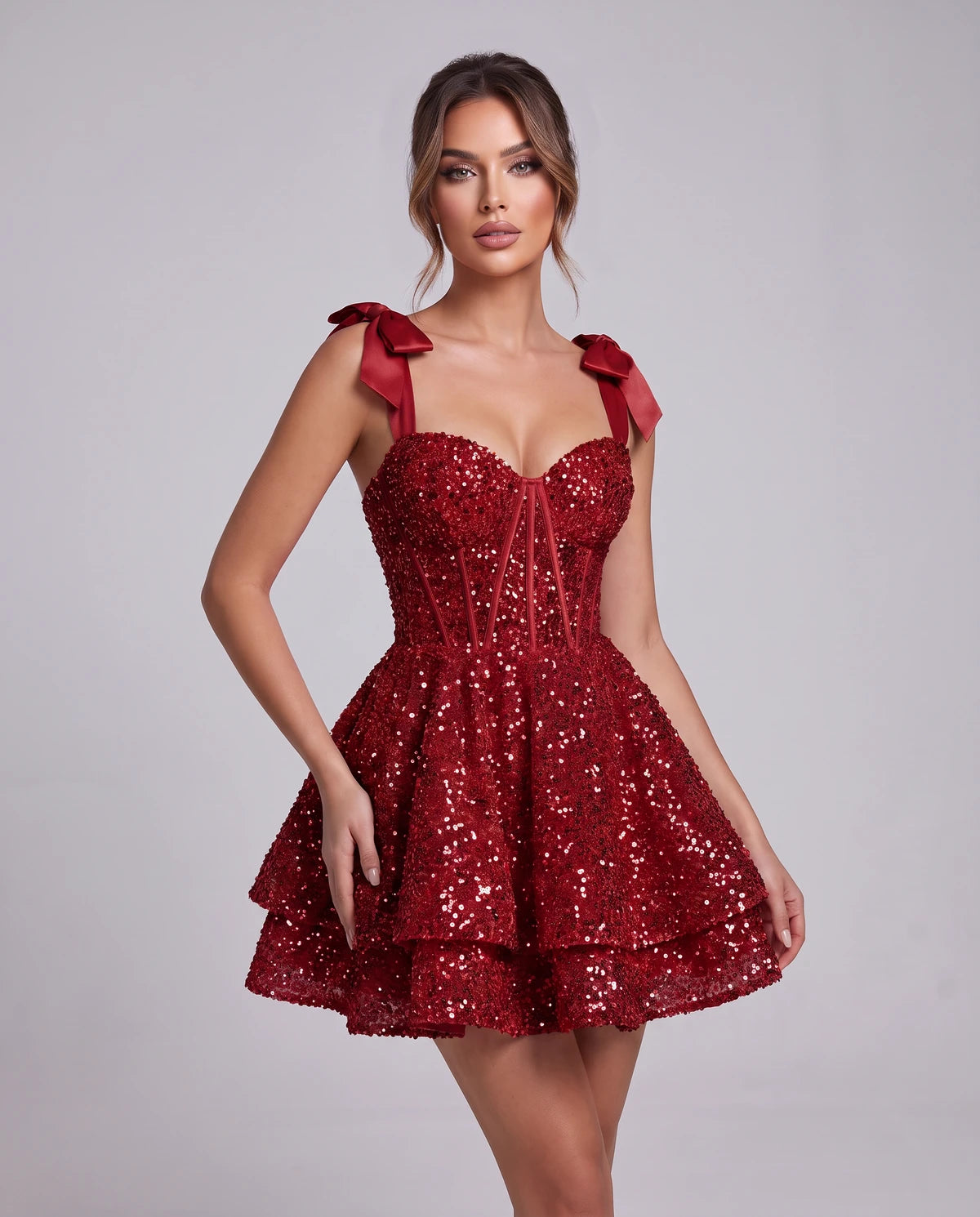 Laurentia Mini Dress — Red