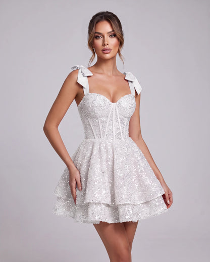 Laurentia Mini Dress — White