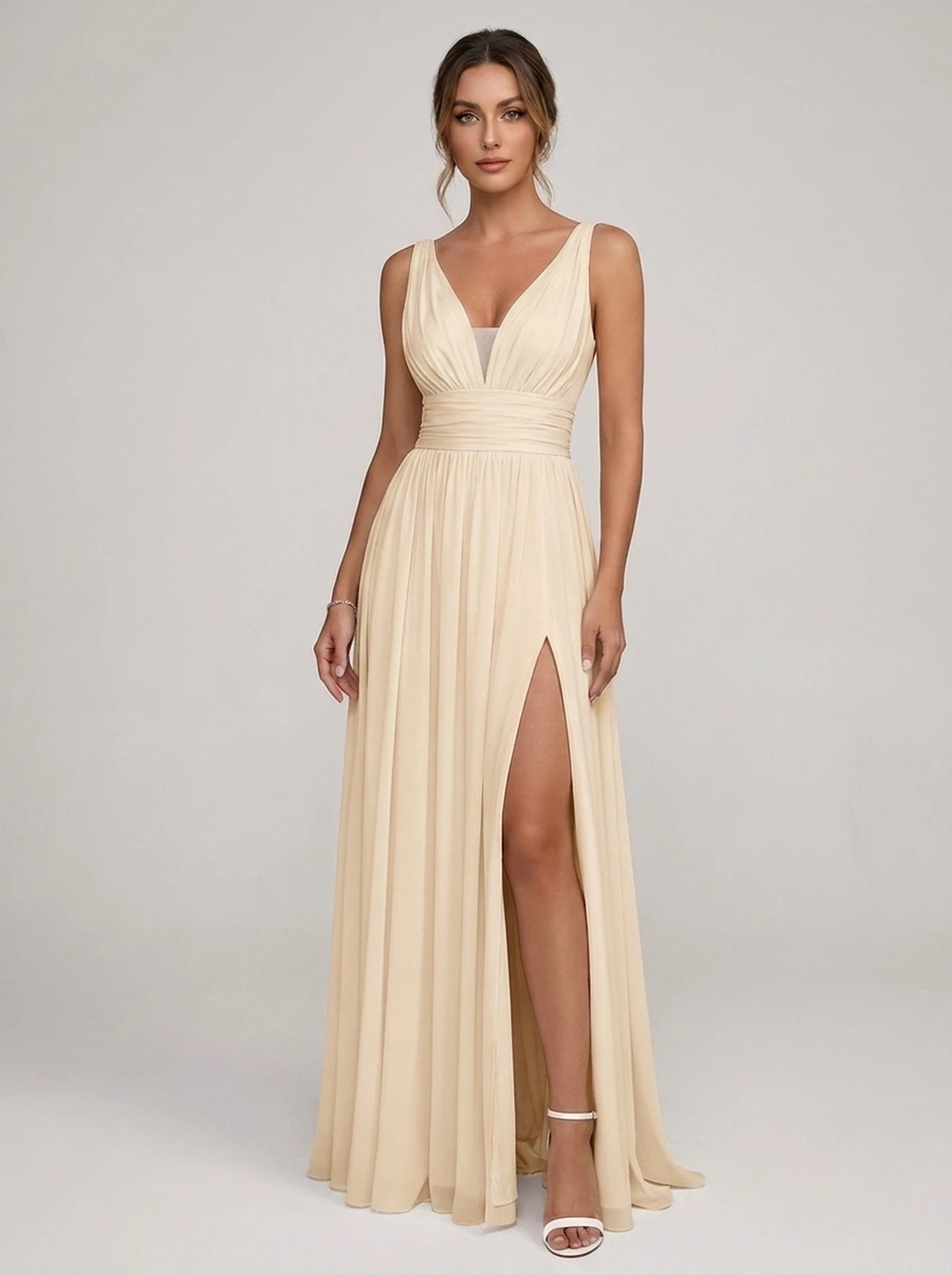 Lauriane Maxi Dresses — Champagne