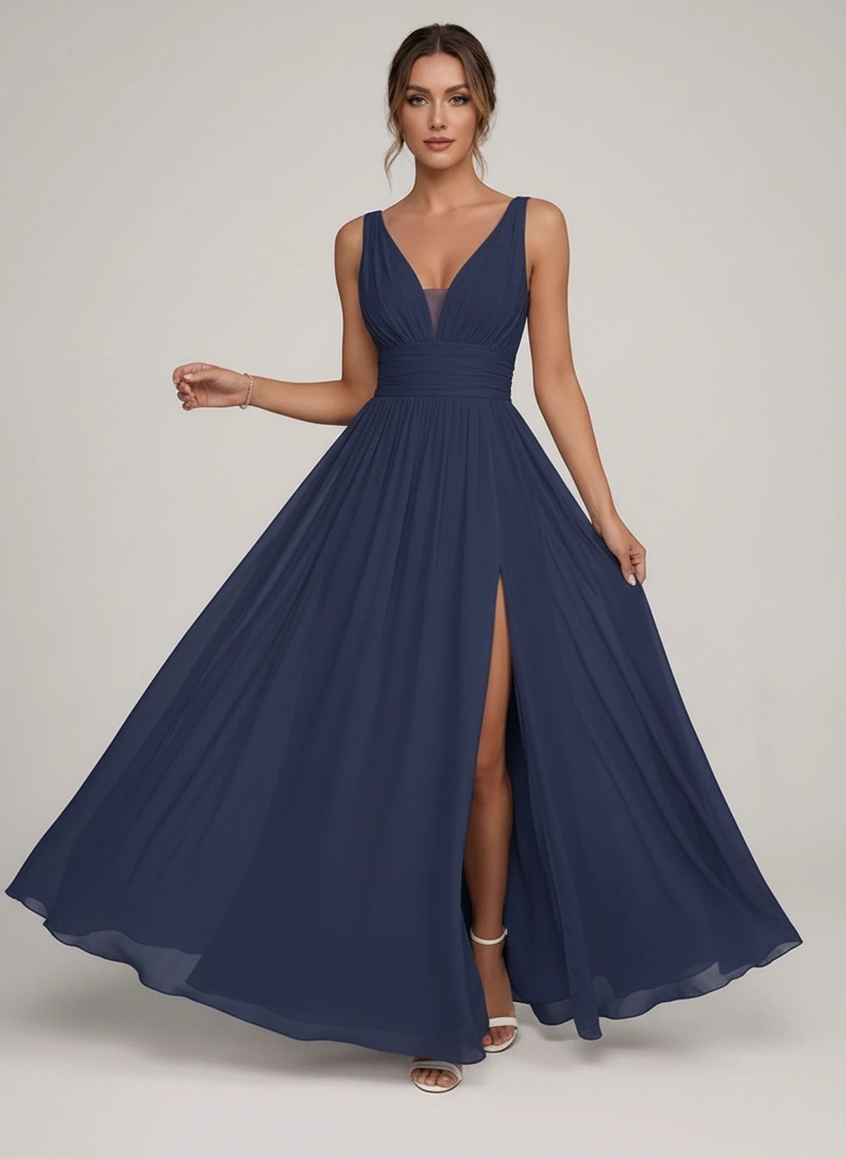 Lauriane Maxi Dresses — Navy | SKU: RB-361f43-navy-2,RB-361f43-navy-4,RB-361f43-navy-6,RB-361f43-navy-8,RB-361f43-navy-10,RB-361f43-navy-12,RB-361f43-navy-14,RB-361f43-navy-16,RB-361f43-navy-16W,RB-361f43-navy-18W,RB-361f43-navy-20W,RB-361f43-navy-22W