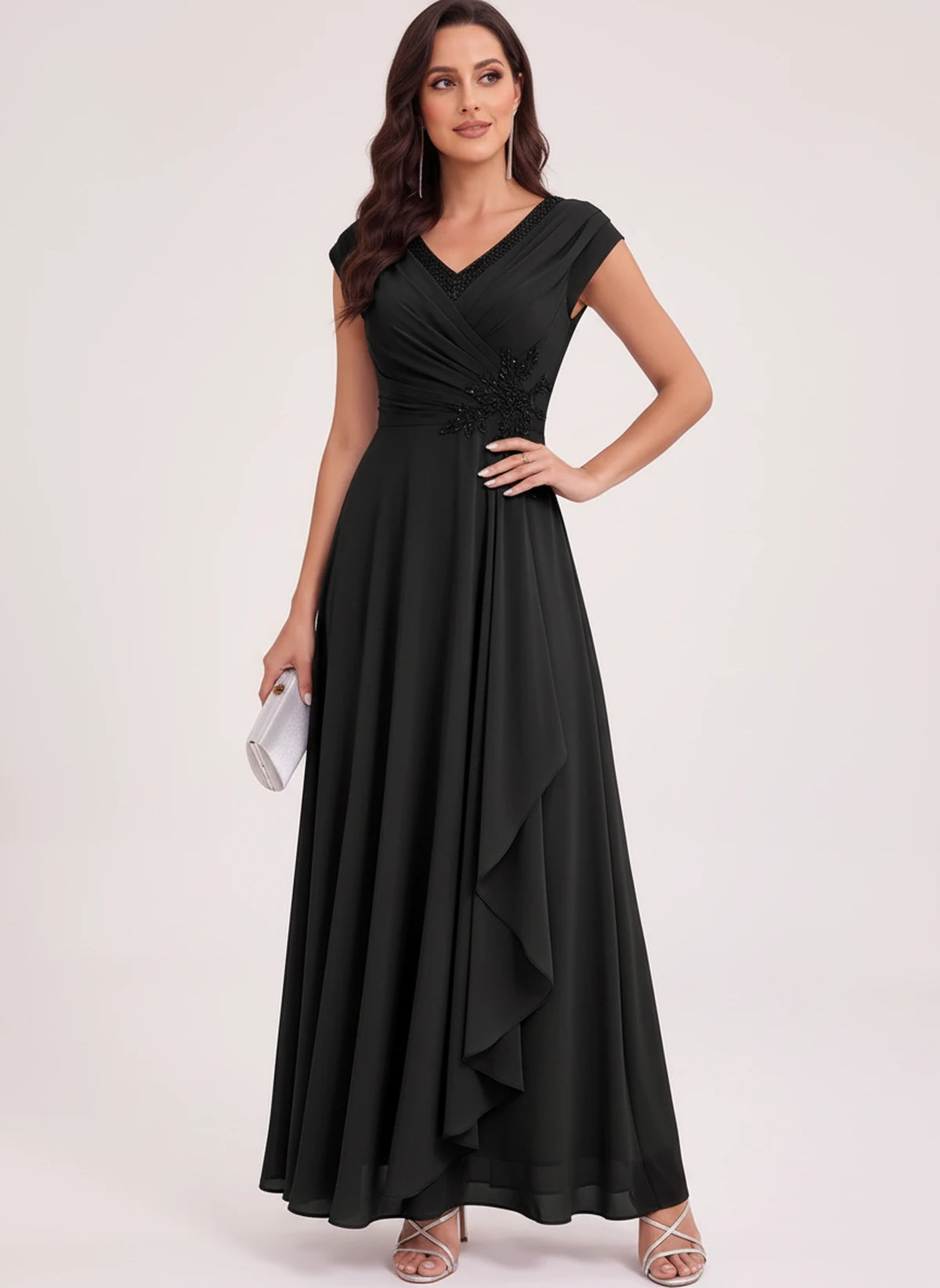 Lazuli Maxi Dresses — Black | SKU: RB-d18808-black-2,RB-d18808-black-4,RB-d18808-black-6,RB-d18808-black-8,RB-d18808-black-10,RB-d18808-black-12,RB-d18808-black-14,RB-d18808-black-16,RB-d18808-black-16W,RB-d18808-black-18W,RB-d18808-black-20W,RB-d18808-black-22W