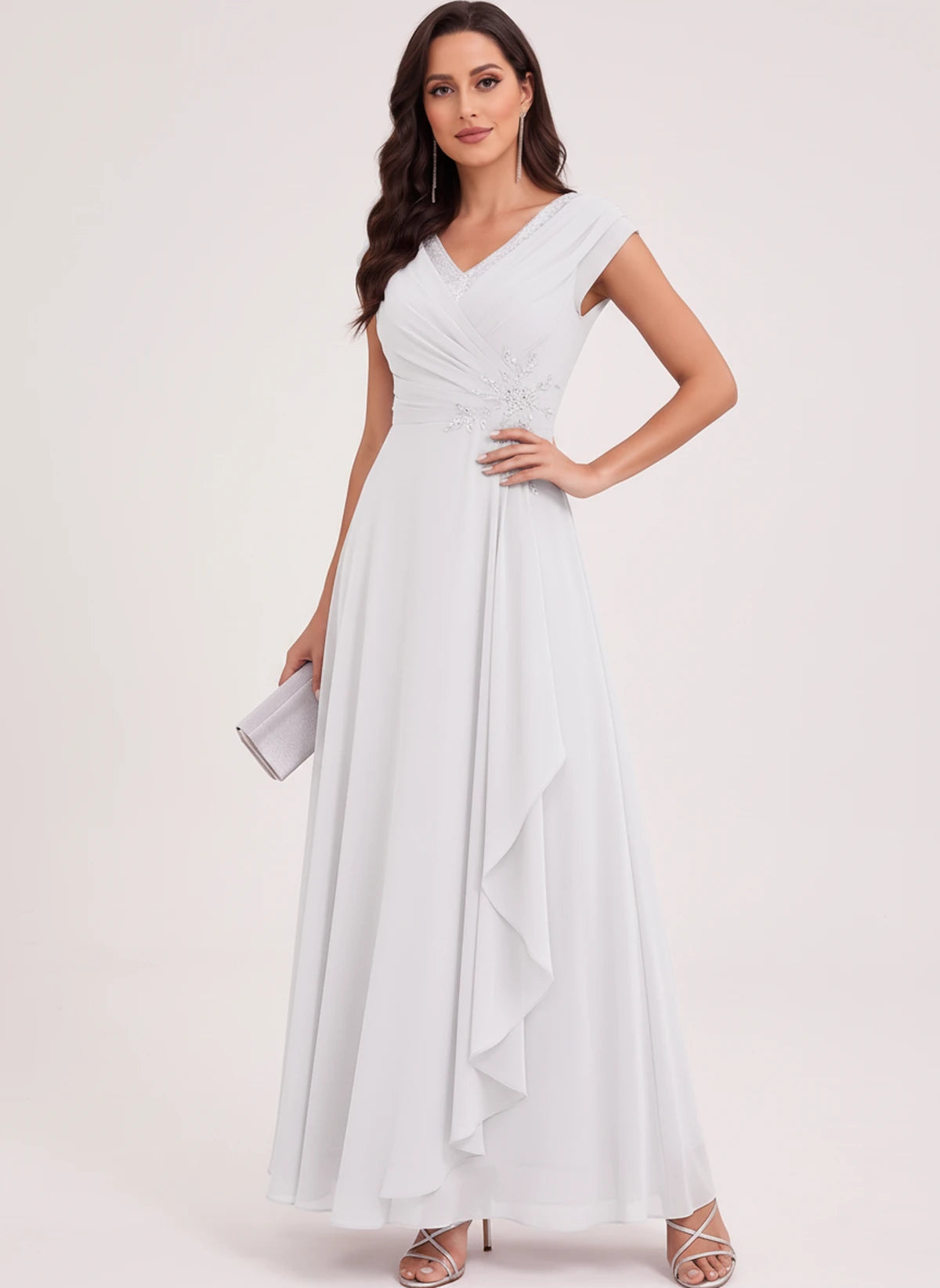 Lazuli Maxi Dresses — White | SKU: RB-d18808-white-2,RB-d18808-white-4,RB-d18808-white-6,RB-d18808-white-8,RB-d18808-white-10,RB-d18808-white-12,RB-d18808-white-14,RB-d18808-white-16,RB-d18808-white-16W,RB-d18808-white-18W,RB-d18808-white-20W,RB-d18808-white-22W