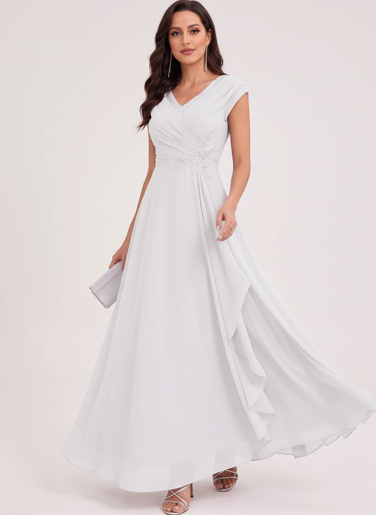 Lazuli Maxi Dresses — White | SKU: RB-d18808-white-2,RB-d18808-white-4,RB-d18808-white-6,RB-d18808-white-8,RB-d18808-white-10,RB-d18808-white-12,RB-d18808-white-14,RB-d18808-white-16,RB-d18808-white-16W,RB-d18808-white-18W,RB-d18808-white-20W,RB-d18808-white-22W