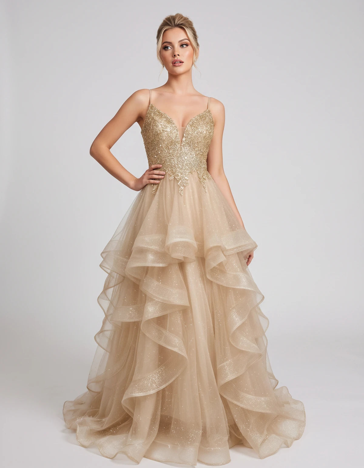 Leandra Maxi Dresses — Champagne | SKU: RB-ce0ca7-champa2e-2,RB-ce0ca7-champa2e-4,RB-ce0ca7-champa2e-6,RB-ce0ca7-champa2e-8,RB-ce0ca7-champa2e-10,RB-ce0ca7-champa2e-12,RB-ce0ca7-champa2e-14,RB-ce0ca7-champa2e-14W,RB-ce0ca7-champa2e-16,RB-ce0ca7-champa2e-16W,RB-ce0ca7-champa2e-18W,RB-ce0ca7-champa2e-20W
