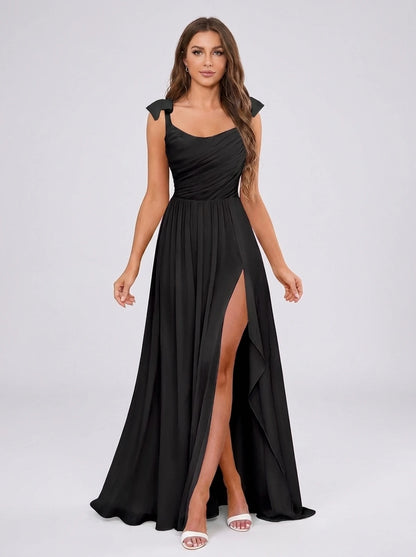 Leontine Maxi Dresses — Black
