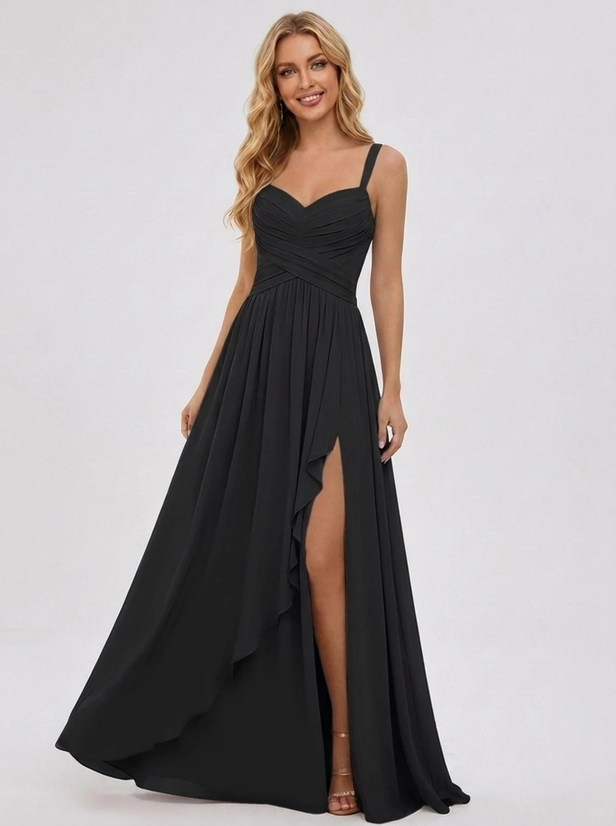Levantine Maxi Dresses — Black