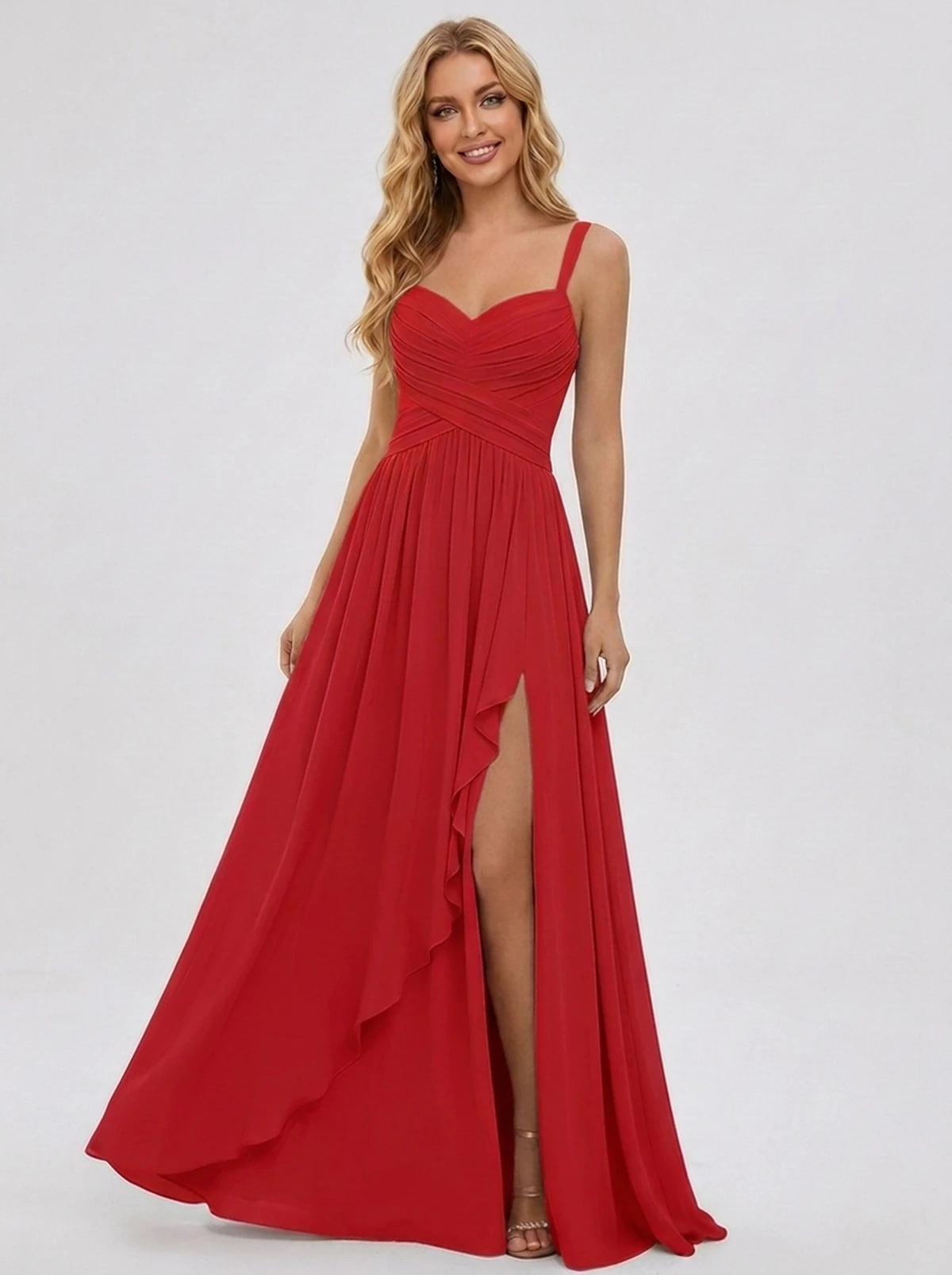 Levantine Maxi Dresses — Red
