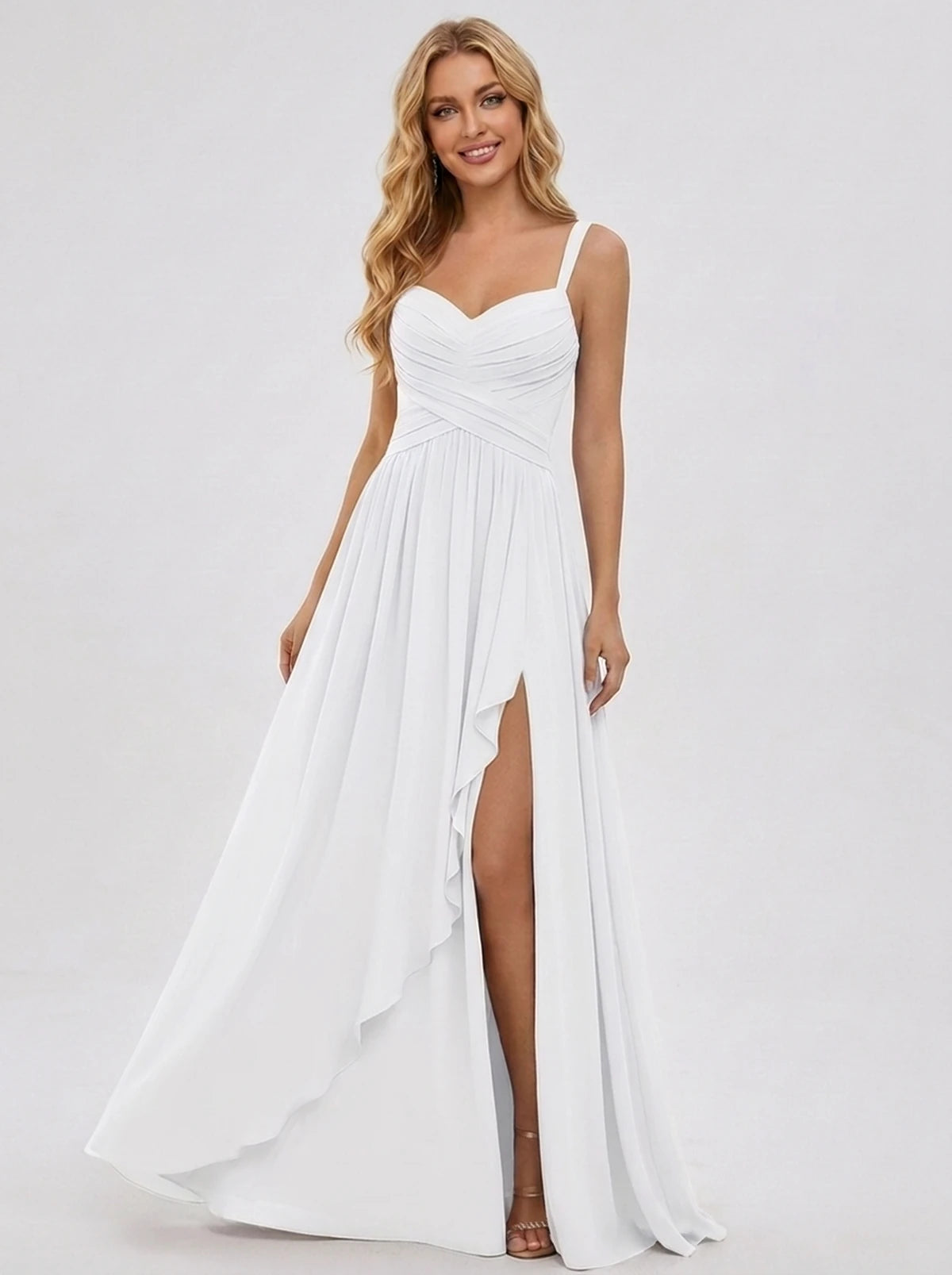 Levantine Maxi Dresses — White