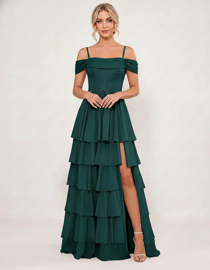 Light Blue Chiffon A-Line Maxi Dress, front view | Ramblion | SKU: SM-482716503918274-GREEN-L,SM-482716503918274-GREEN-M,SM-482716503918274-GREEN-S,SM-482716503918274-GREEN-XL,SM-482716503918274-GREEN-XS