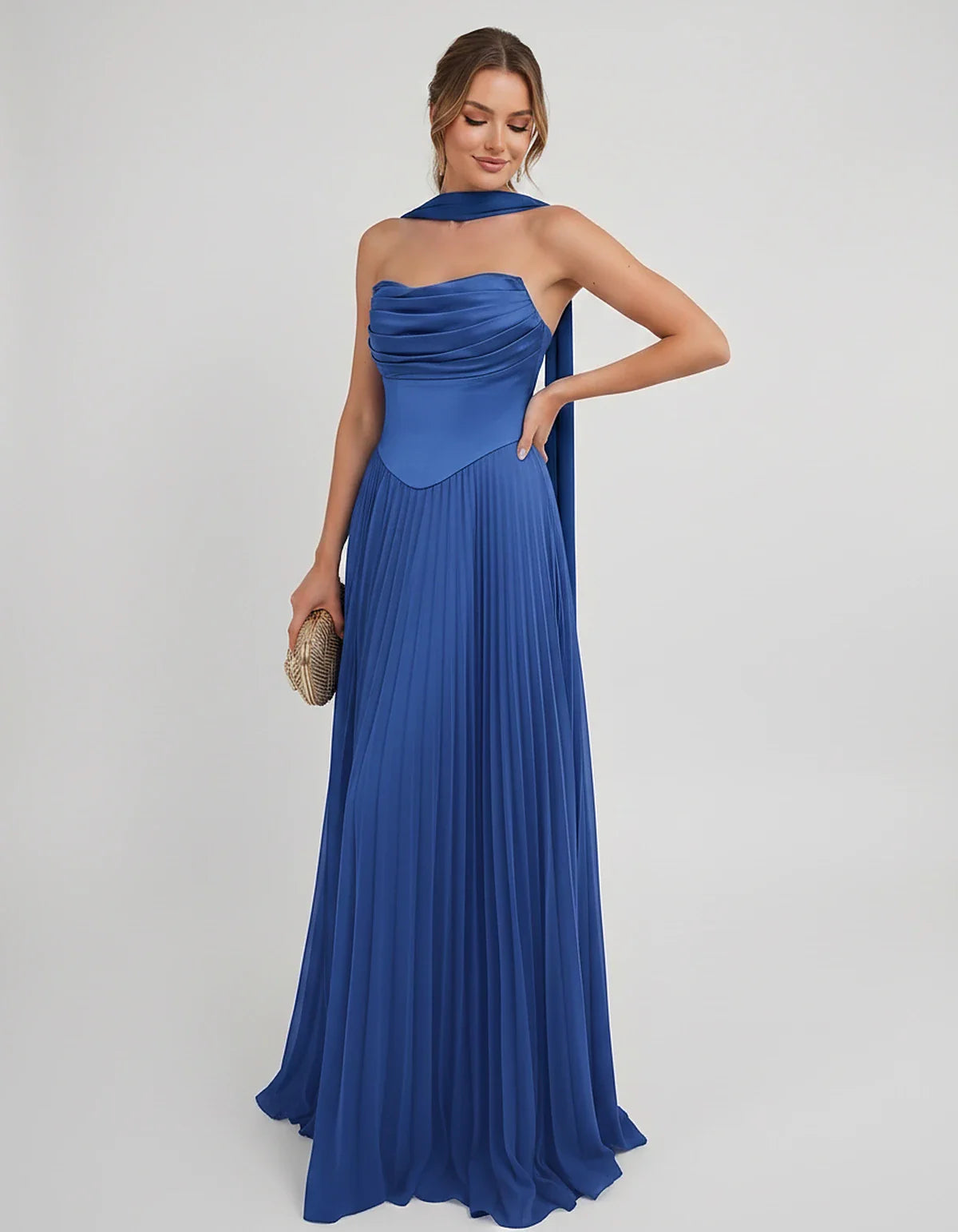 Lilac Satin A-Line One-Shoulder Sleeveless Maxi Dress | Ramblion | SKU: SM-583714926184257-BURNTORANGE-L,SM-583714926184257-BURNTORANGE-M,SM-583714926184257-BURNTORANGE-S,SM-583714926184257-BURNTORANGE-XL,SM-583714926184257-BURNTORANGE-XS