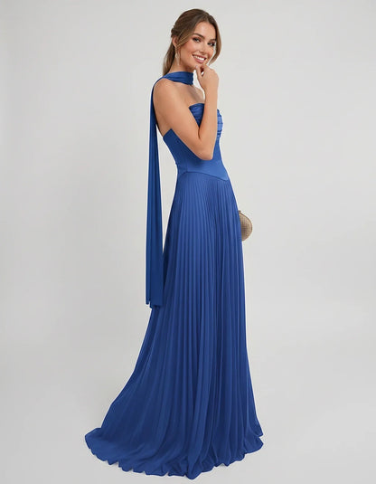 Lilac Satin A-Line One-Shoulder Sleeveless Maxi Dress | Ramblion | SKU: SM-583714926184257-BURNTORANGE-L,SM-583714926184257-BURNTORANGE-M,SM-583714926184257-BURNTORANGE-S,SM-583714926184257-BURNTORANGE-XL,SM-583714926184257-BURNTORANGE-XS