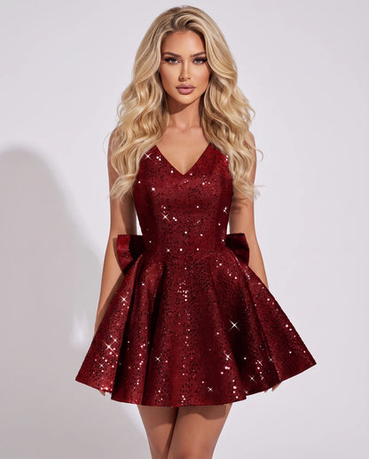 Lilianne Mini Dresses — Red