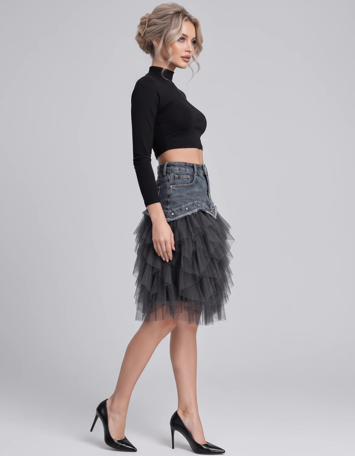 Linnea Mini Skirts — Blue | SKU: RB-df6996-blue-XS,RB-df6996-blue-S,RB-df6996-blue-M,RB-df6996-blue-L,RB-df6996-blue-XL