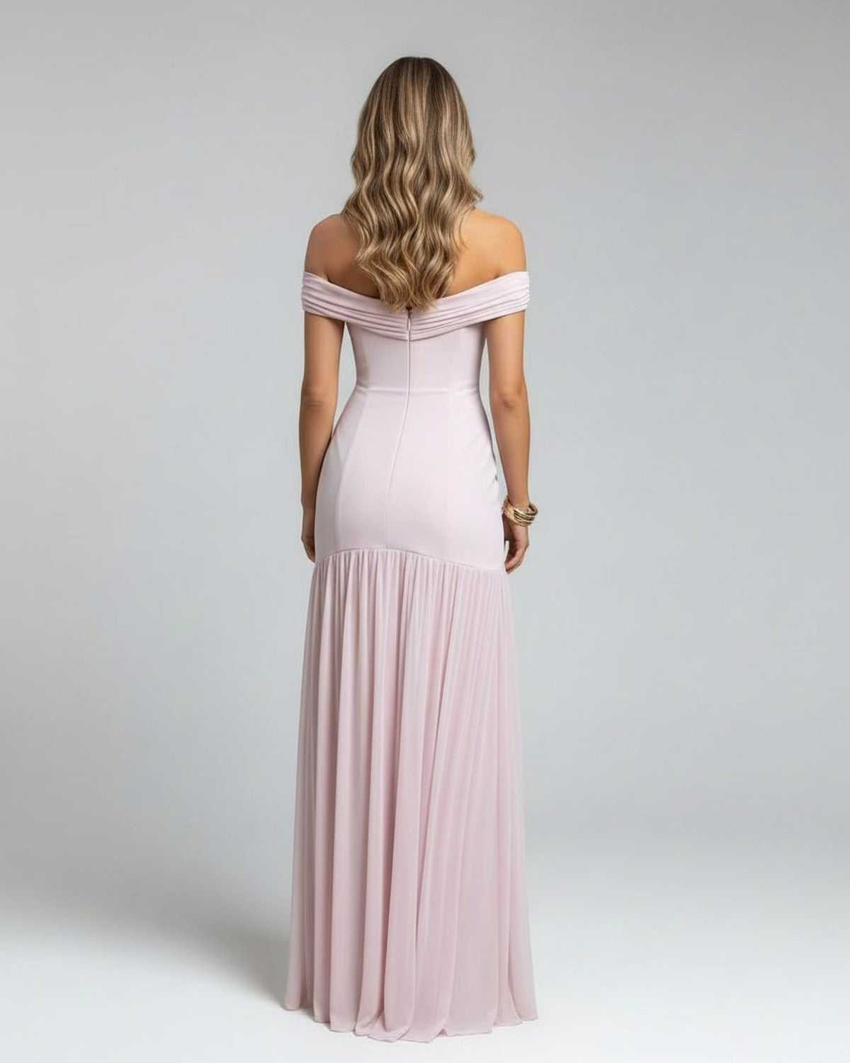 Lipa Maxi Dress, elegant off-shoulder design, flowing fabric, perfect for special occasions, by RAMBLION.