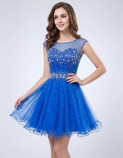 Lisbonne Mini Dress — Blue | SKU: RB-ebca36-blue-2,RB-ebca36-blue-4,RB-ebca36-blue-6,RB-ebca36-blue-8,RB-ebca36-blue-10,RB-ebca36-blue-12,RB-ebca36-blue-14,RB-ebca36-blue-14W,RB-ebca36-blue-16,RB-ebca36-blue-16W,RB-ebca36-blue-18W,RB-ebca36-blue-20W