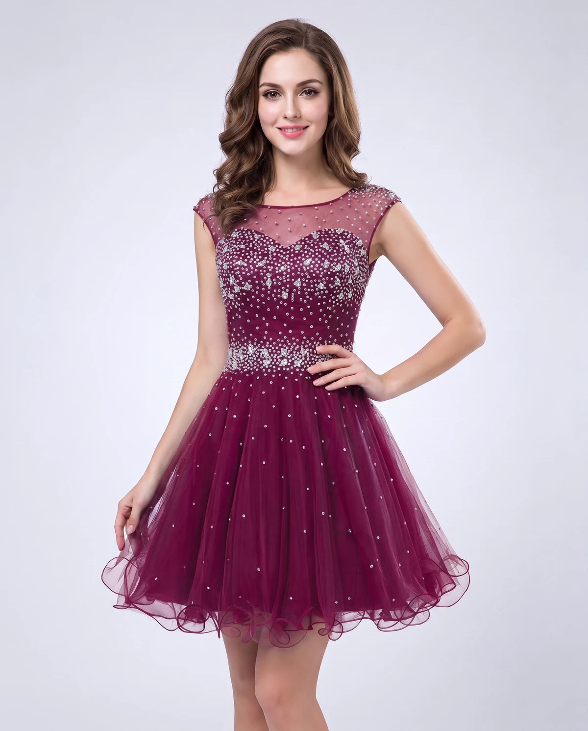 Lisbonne Mini Dress — Grape violet