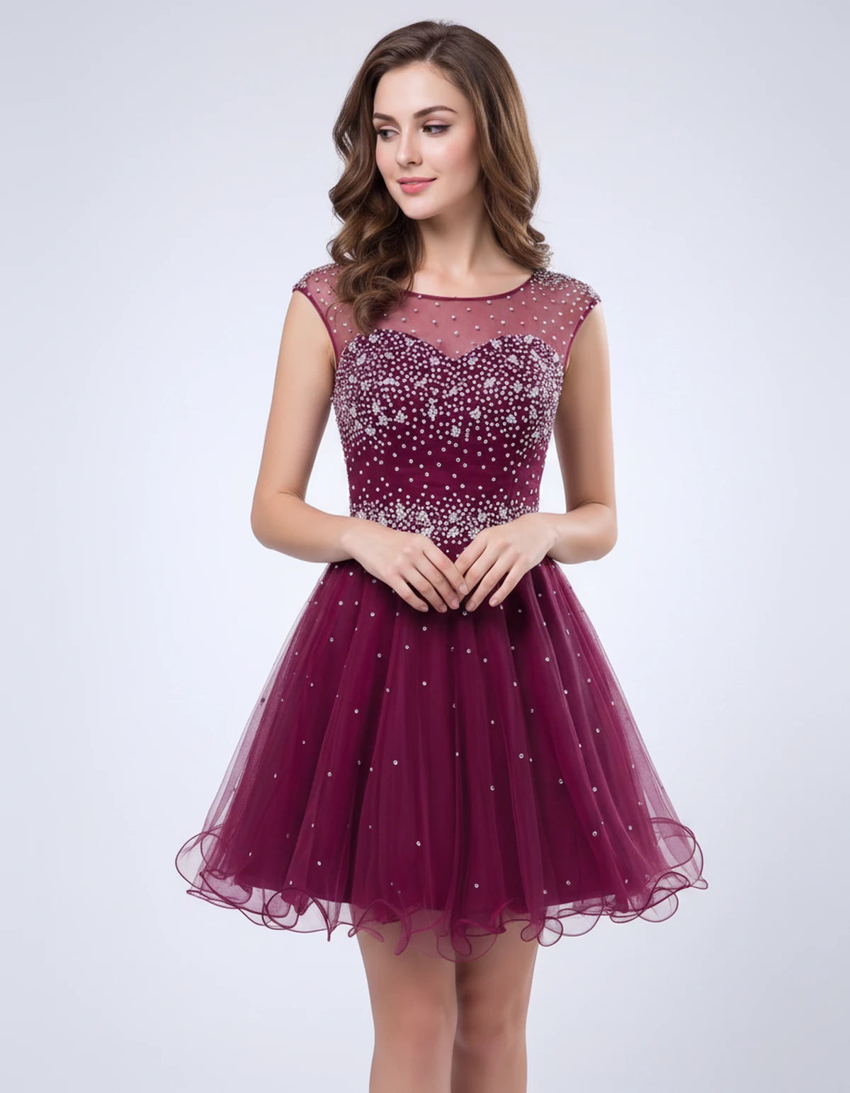 Lisbonne Mini Dress — Grape violet | SKU: RB-ebca36-grapevf1-2,RB-ebca36-grapevf1-4,RB-ebca36-grapevf1-6,RB-ebca36-grapevf1-8,RB-ebca36-grapevf1-10,RB-ebca36-grapevf1-12,RB-ebca36-grapevf1-14,RB-ebca36-grapevf1-14W,RB-ebca36-grapevf1-16,RB-ebca36-grapevf1-16W,RB-ebca36-grapevf1-18W,RB-ebca36-grapevf1-20W