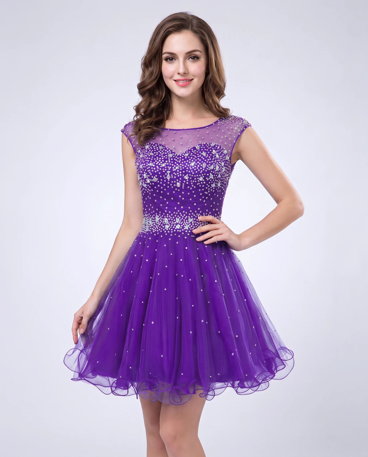 Lisbonne Mini Dress — Purple