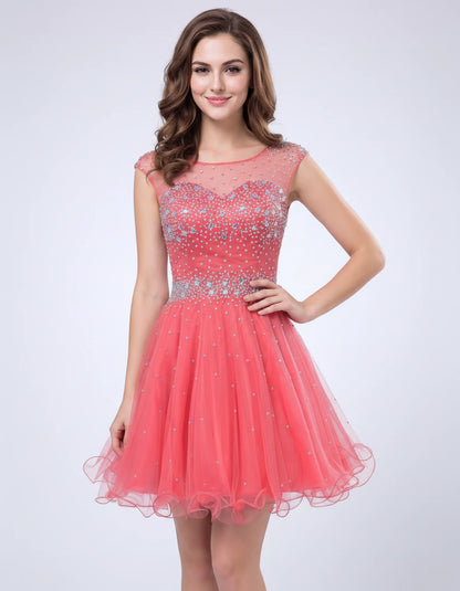 Lisbonne Mini Dress — Watermelon | SKU: RB-ebca36-watermef-2,RB-ebca36-watermef-4,RB-ebca36-watermef-6,RB-ebca36-watermef-8,RB-ebca36-watermef-10,RB-ebca36-watermef-12,RB-ebca36-watermef-14,RB-ebca36-watermef-14W,RB-ebca36-watermef-16,RB-ebca36-watermef-16W,RB-ebca36-watermef-18W,RB-ebca36-watermef-20W