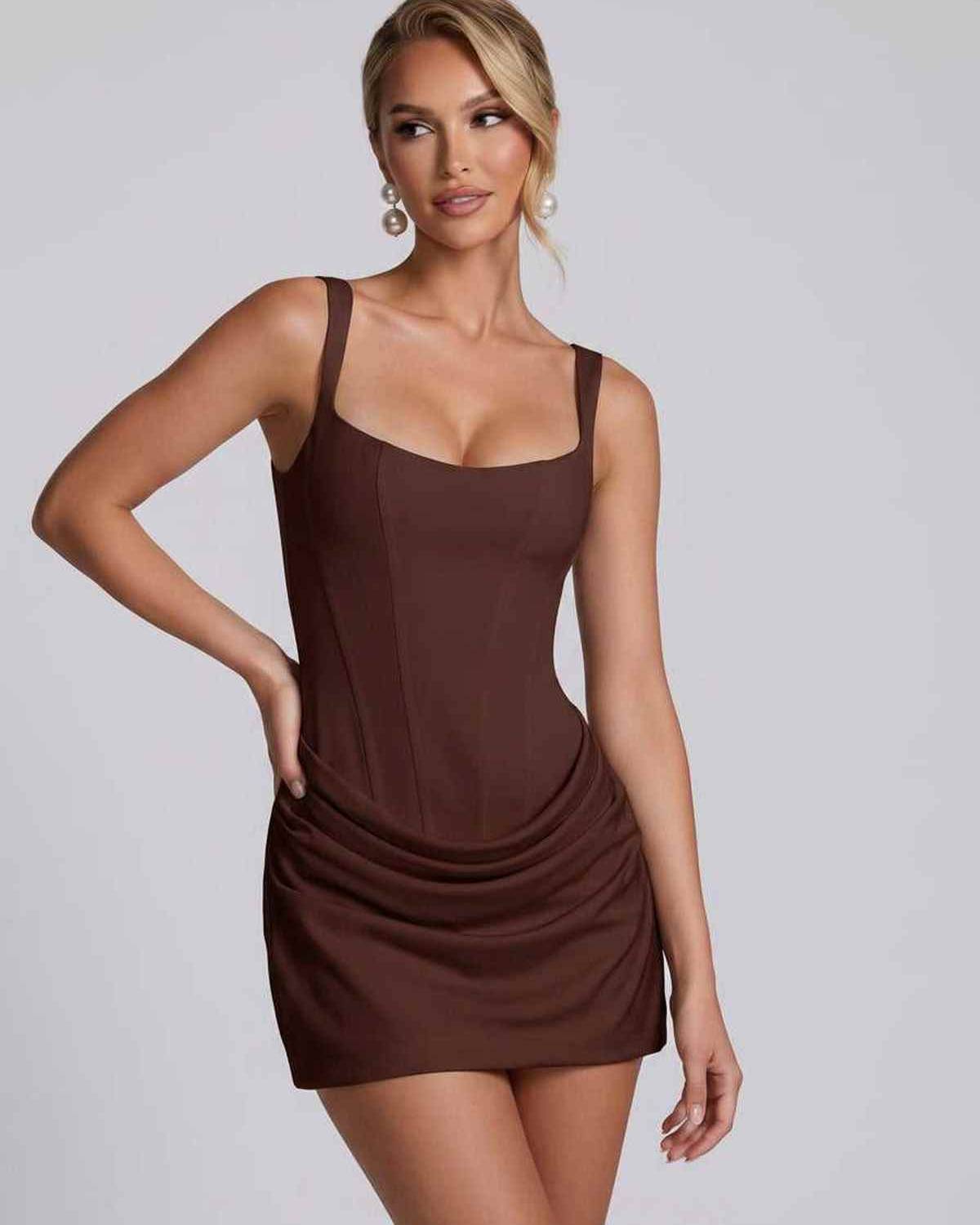 Ramblion Liss mini dress — u-neck neckline · styled view 12 · styled for prom season