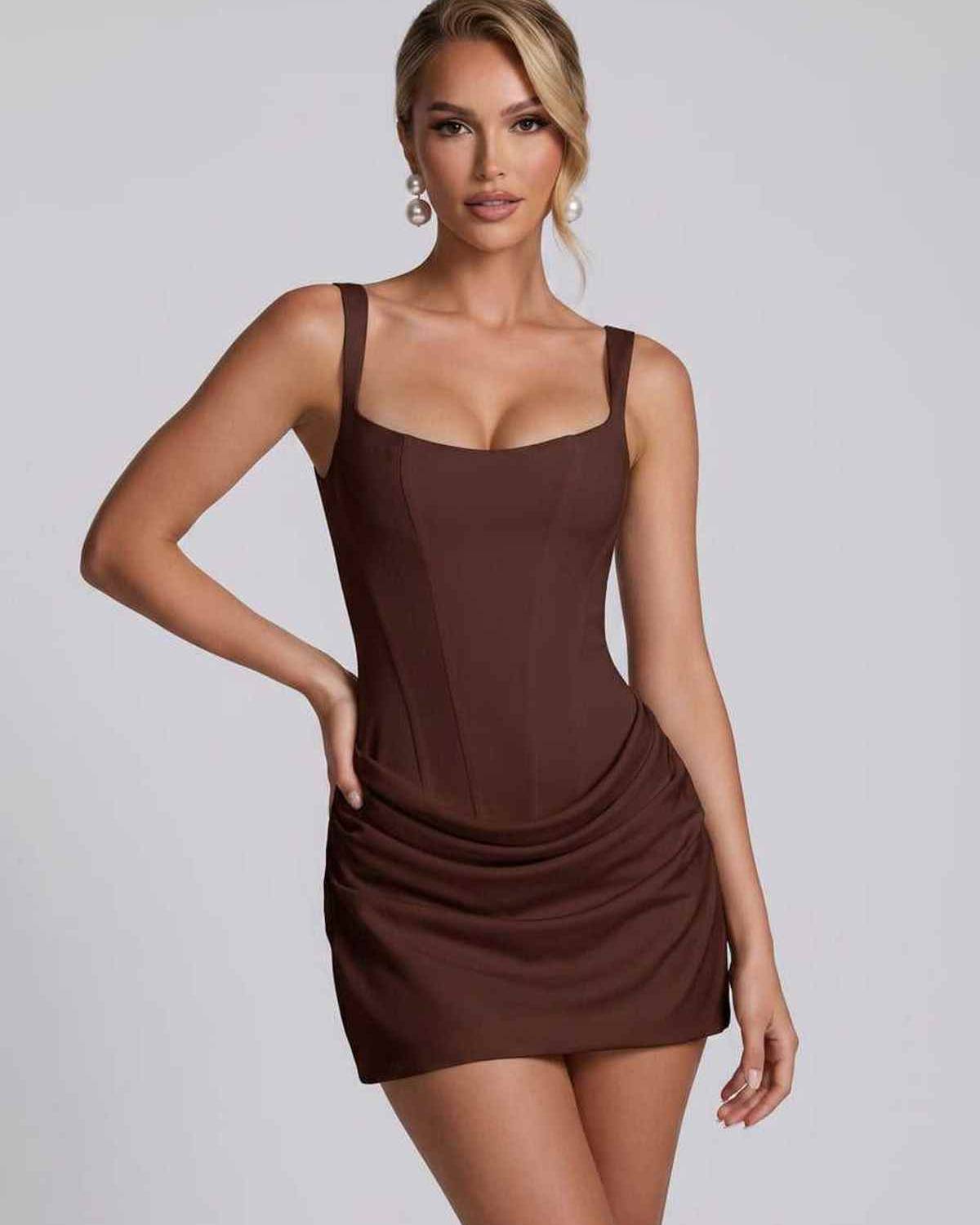 Ramblion Liss mini dress — u-neck neckline · styled view 13 · styled for prom season