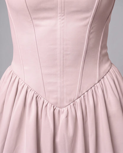Loranthe Mini Dresses — Light Pink | SKU: RB-a722e3-lightp4a-XS,RB-a722e3-lightp4a-S,RB-a722e3-lightp4a-M,RB-a722e3-lightp4a-L