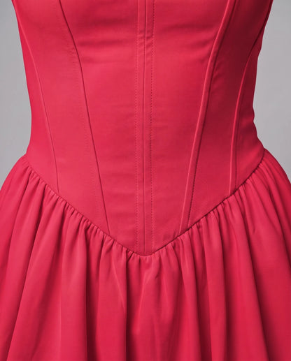 Loranthe Mini Dresses — Red | SKU: RB-a722e3-red-XS,RB-a722e3-red-S,RB-a722e3-red-M,RB-a722e3-red-L